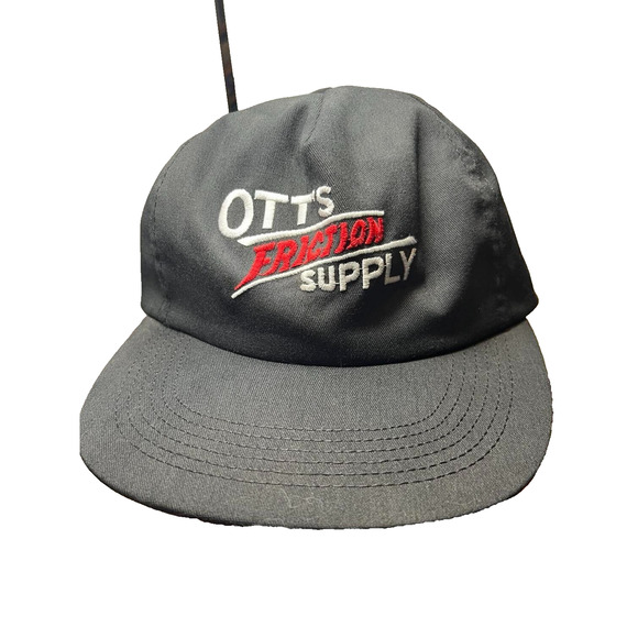 Incentive Marketing Other - Ott's Friction Supply Trucker Strapback Hat Black Rope Vintage